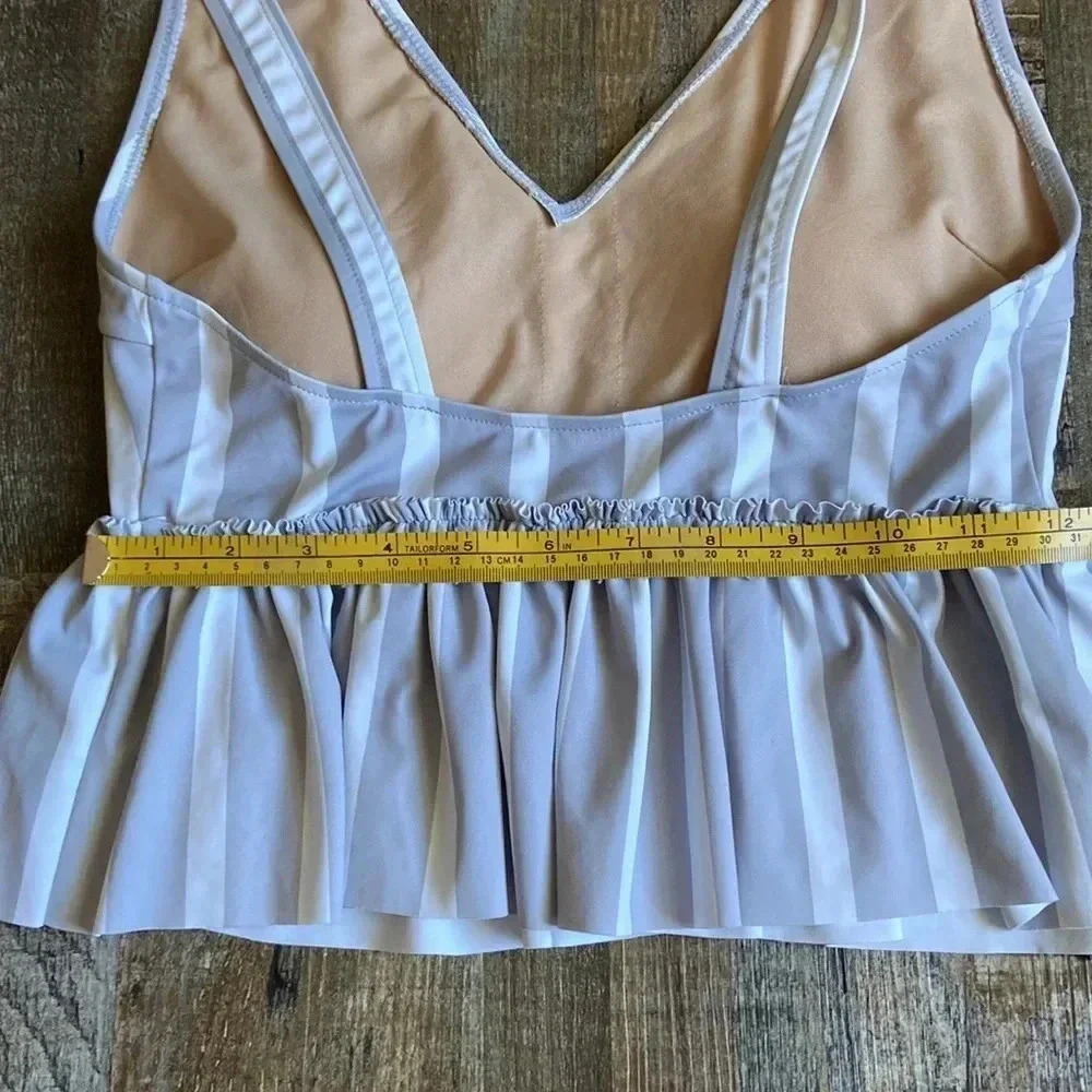 Kortni Jeane |  Striped Ruffle Bikini Top - Picture 4 of 7